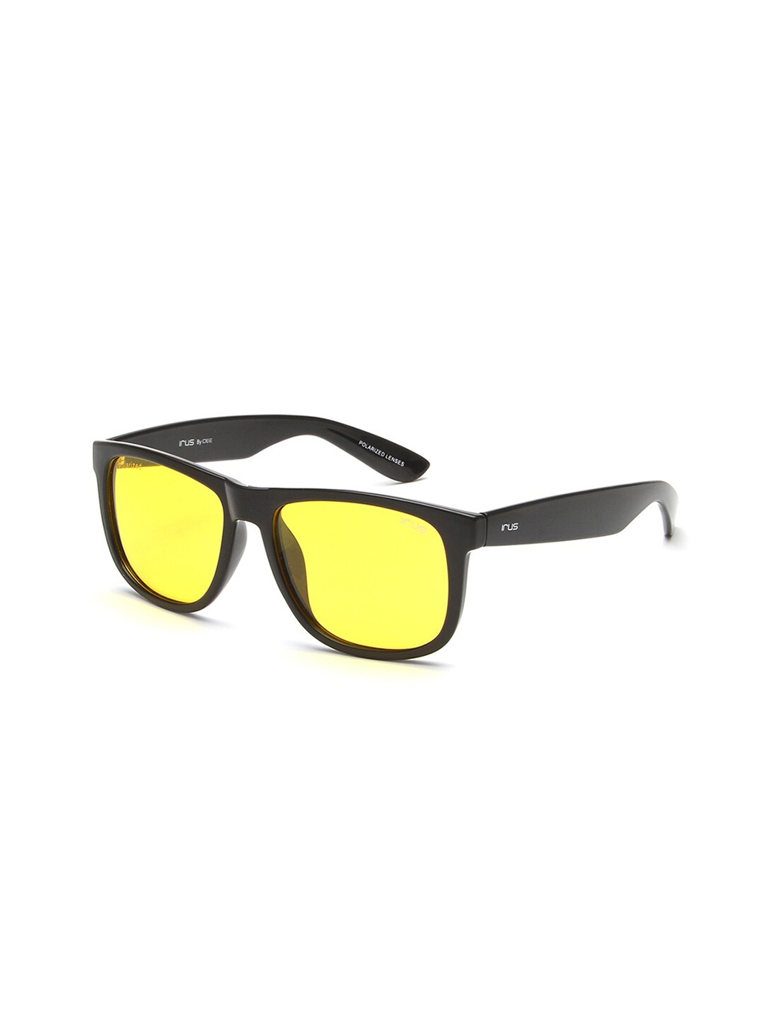 

IRUS by IDEE Men Wayfarer Sunglasses with Polarised and UV Protected Lens IRS1200C5PSG, Yellow