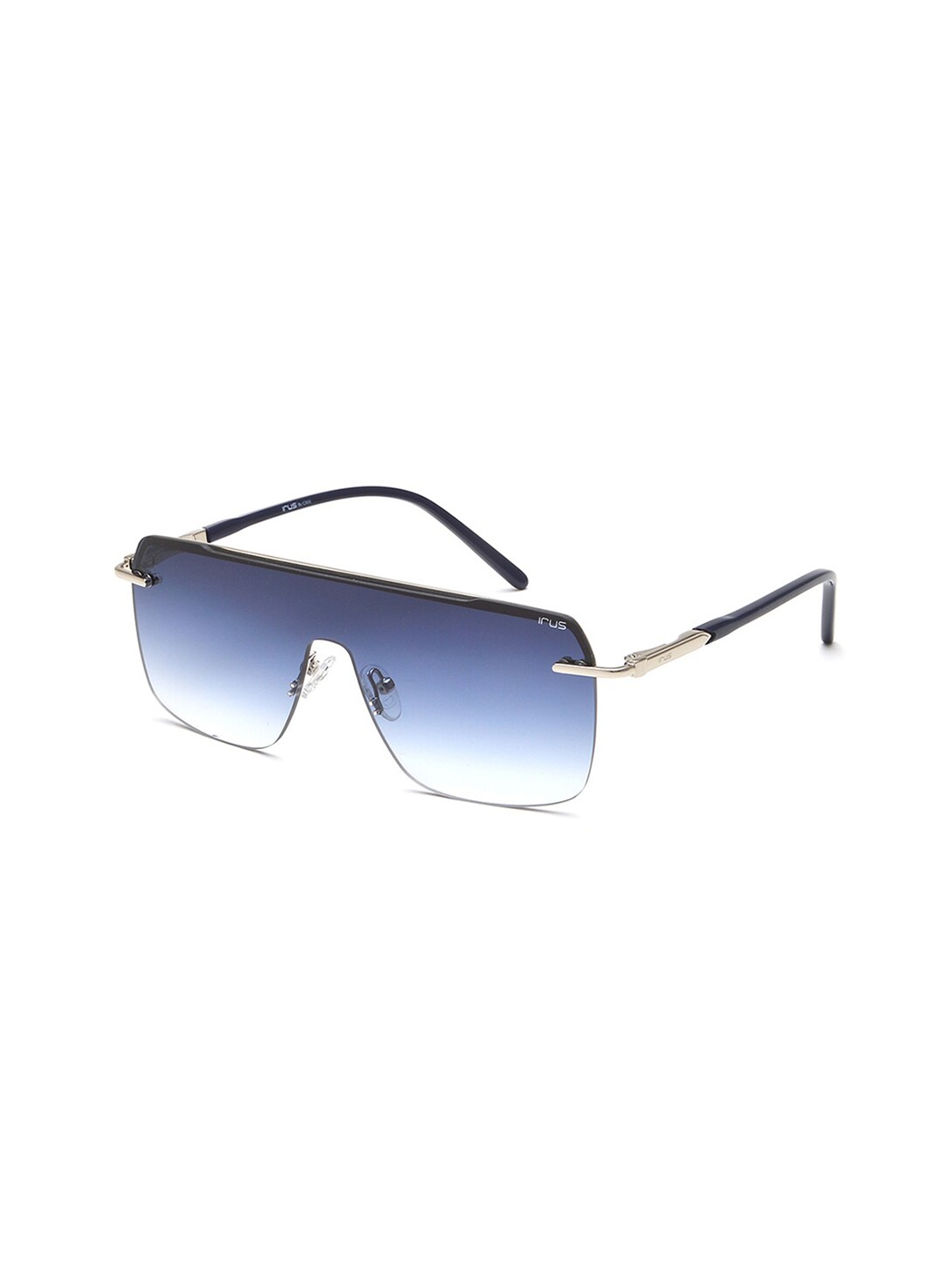 

IRUS by IDEE Men Shield Sunglasses with UV Protected Lens IRS1181C4SG, Blue
