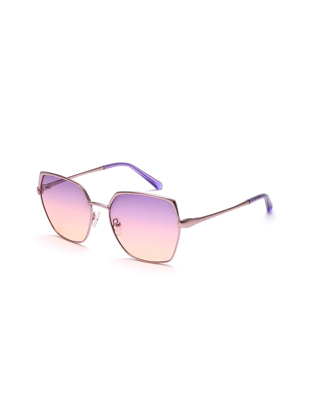 

IRUS by IDEE Women Square Sunglasses with UV Protected Lens IRS1172C4SG, Purple