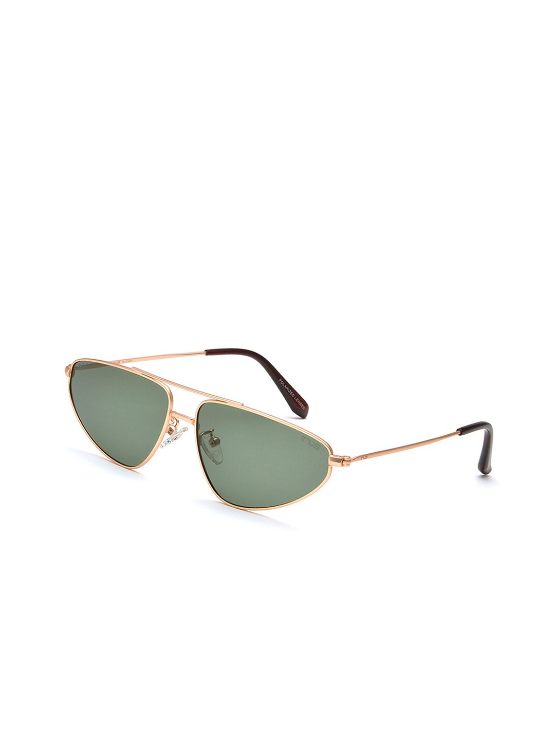 

IRUS by IDEE Men Oval Sunglasses with Polarised and UV Protected Lens IRS1236C5PSG, Green