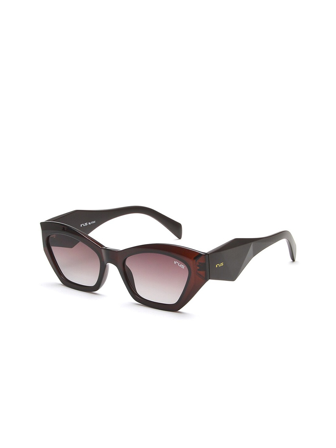

IRUS by IDEE Women Lens & Cateye Sunglasses With UV Protected Lens IRS1203C2SG, Brown