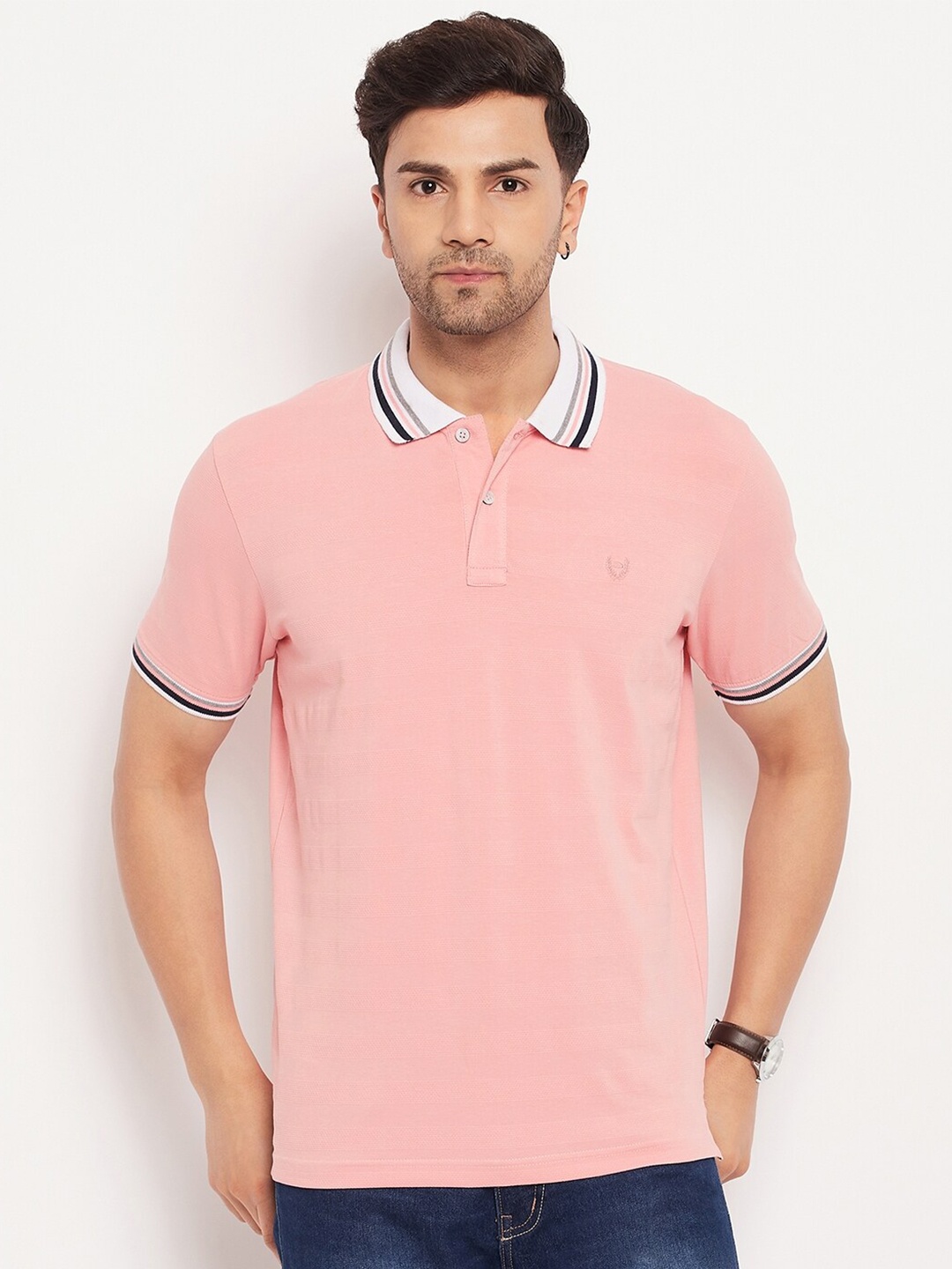 

Duke Polo Collar Cotton Slim Fit T-shirt, Pink