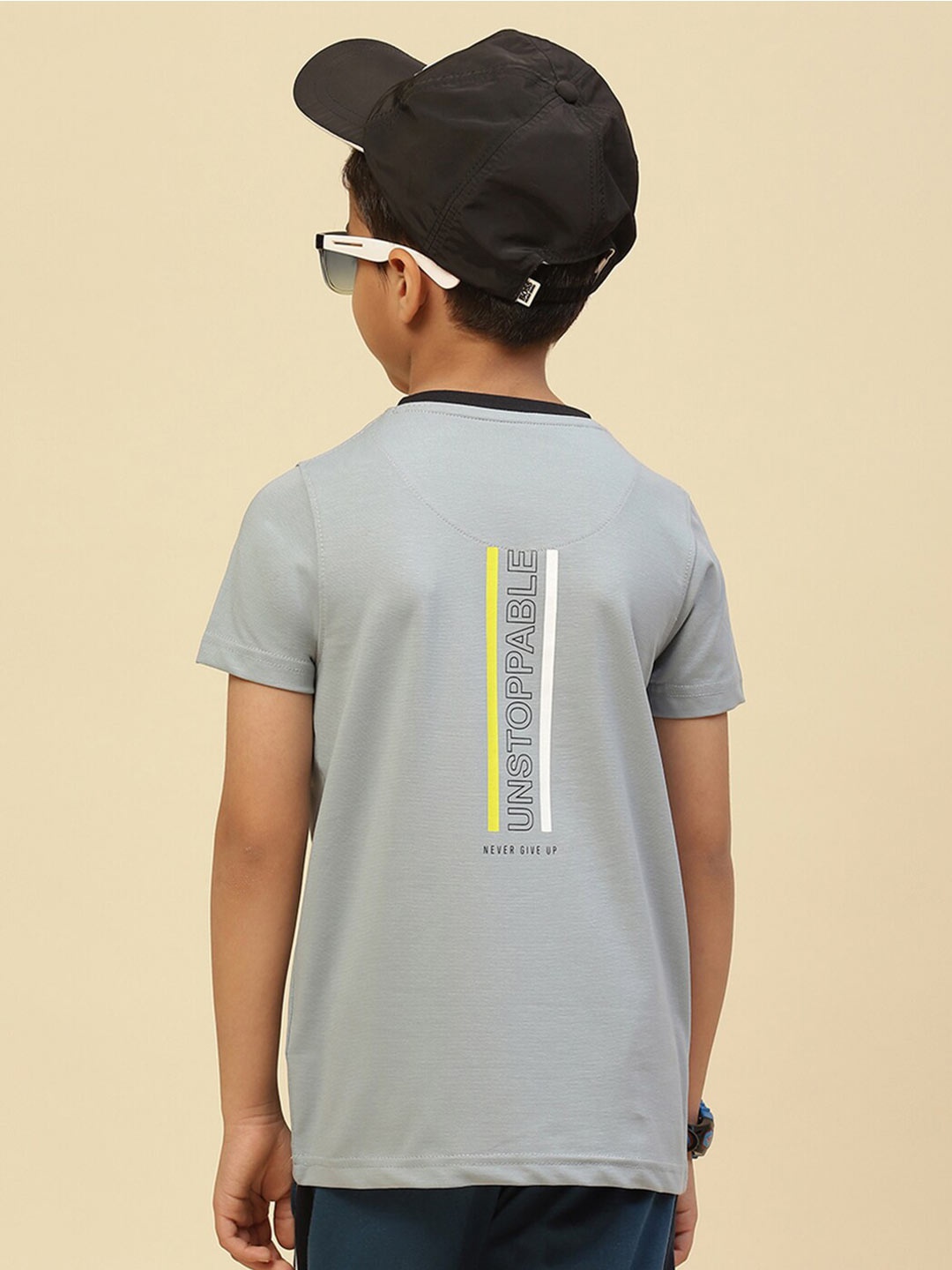 

Monte Carlo Boys Typography Printed Casual T-Shirt, Grey