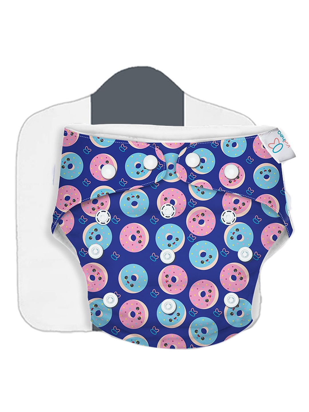 

Kidbea Kids Printed Reusable & Washable Cloth Diaper, Blue