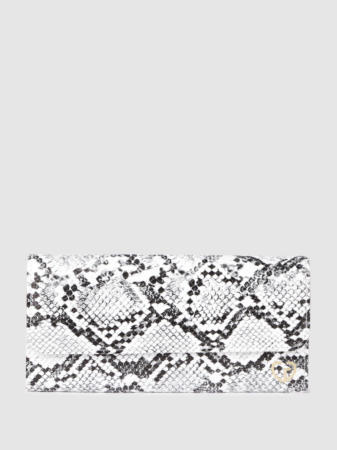 

Caprese Women Python Printed Two Fold Wallet, White