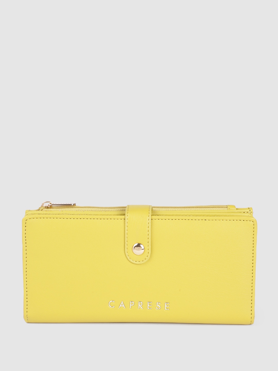 

Caprese Women Solid Two Fold Wallet, Lime green
