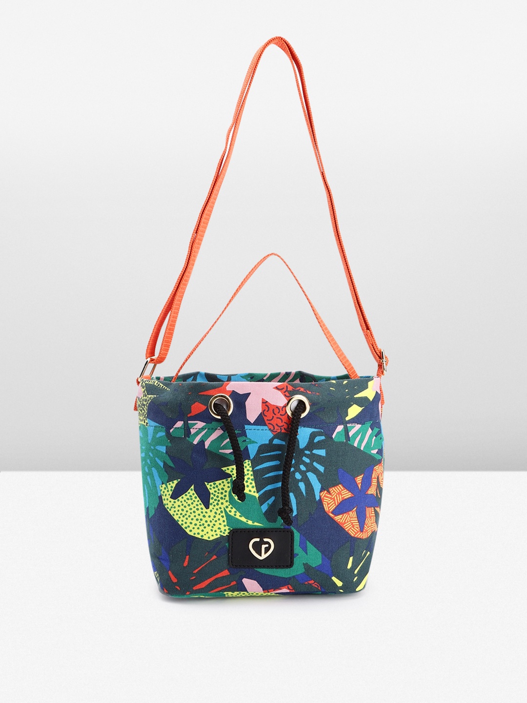 

Caprese Floral Printed Structured Sling Bag, Multi