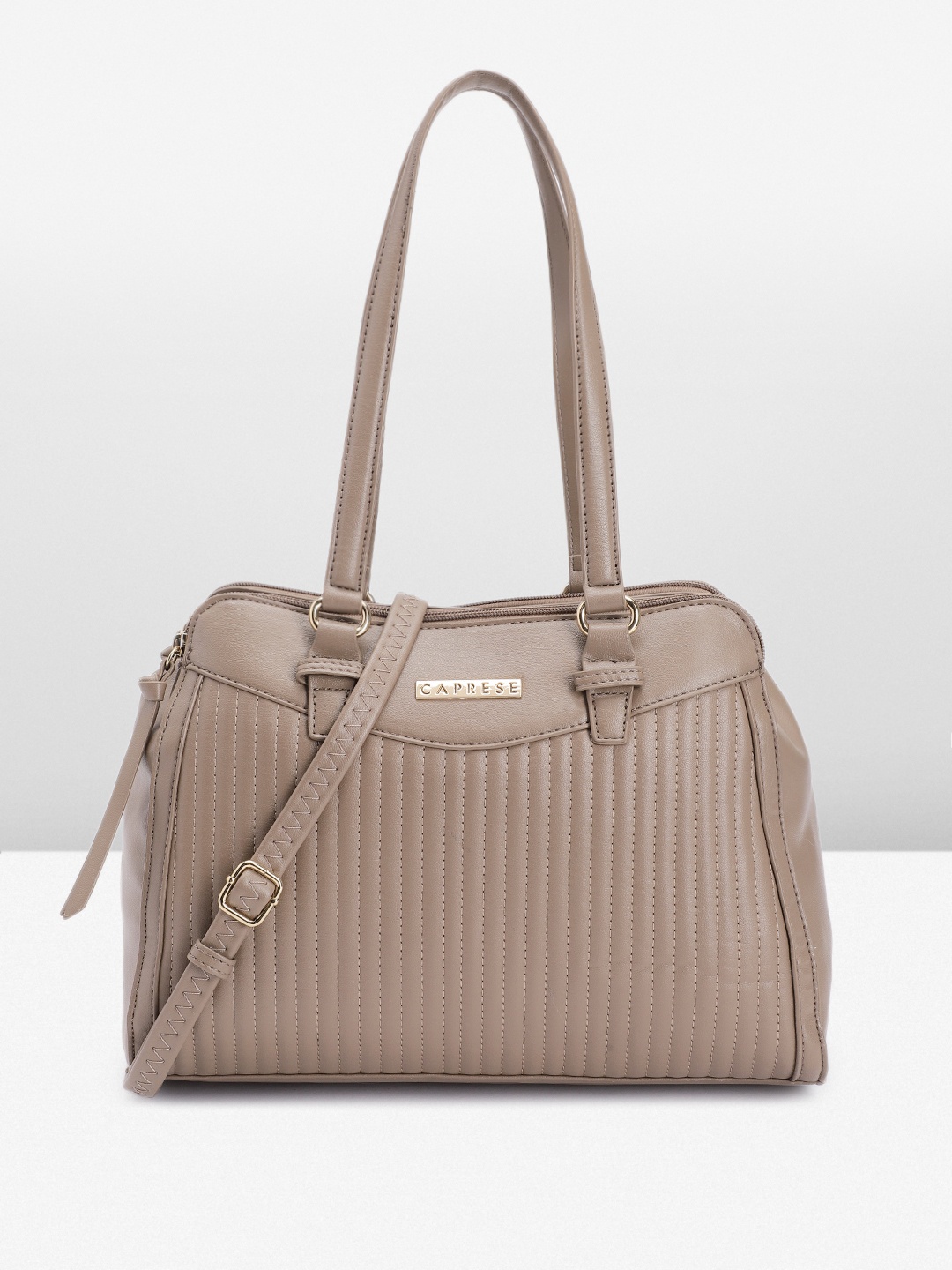 

Caprese Women Textured Shoulder Bag, Taupe
