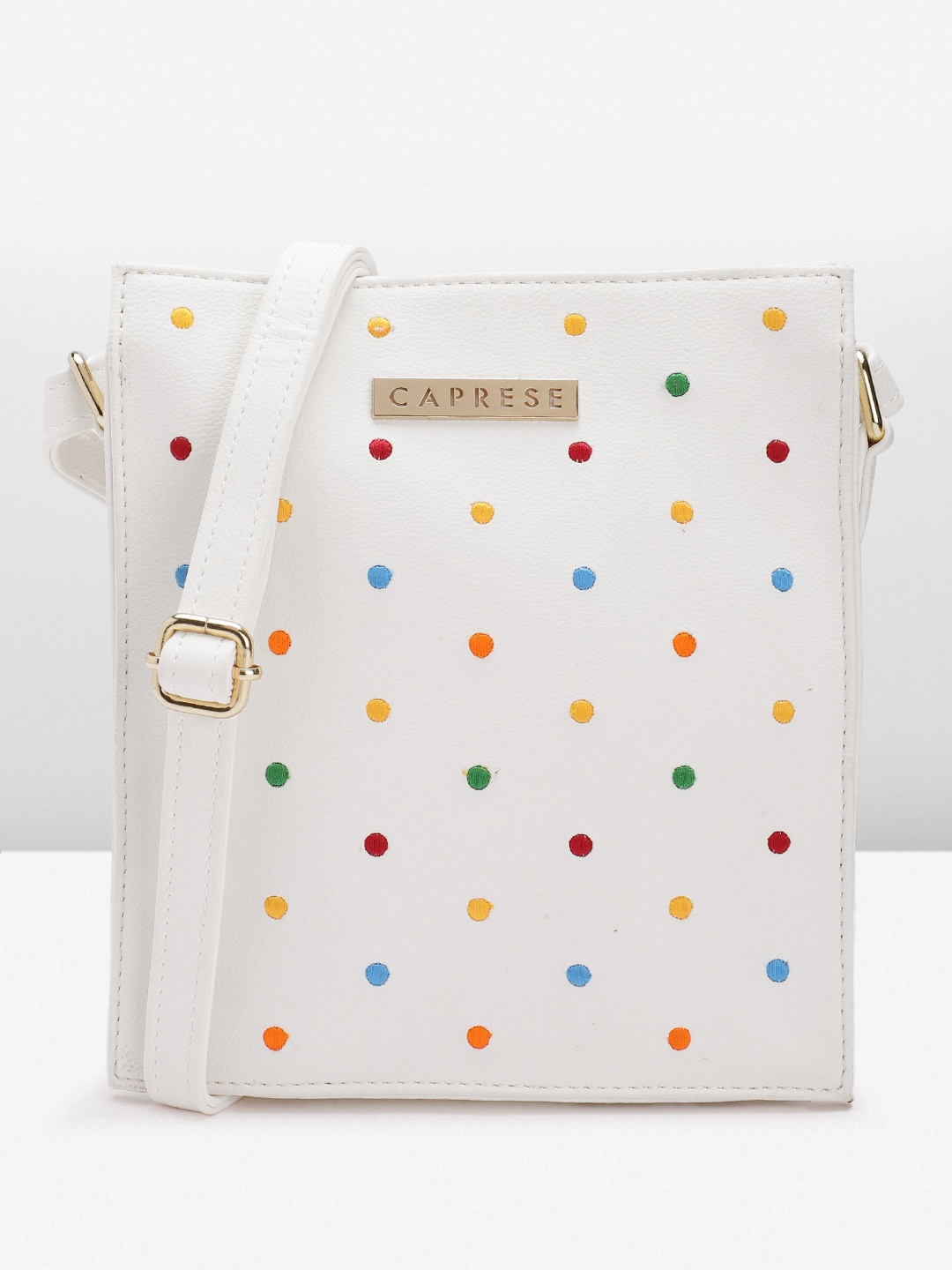 

Caprese Textured Structured Sling Bag, White