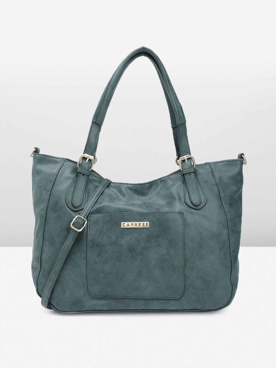 

Caprese Textured Oversized Structured Shoulder Bag, Teal