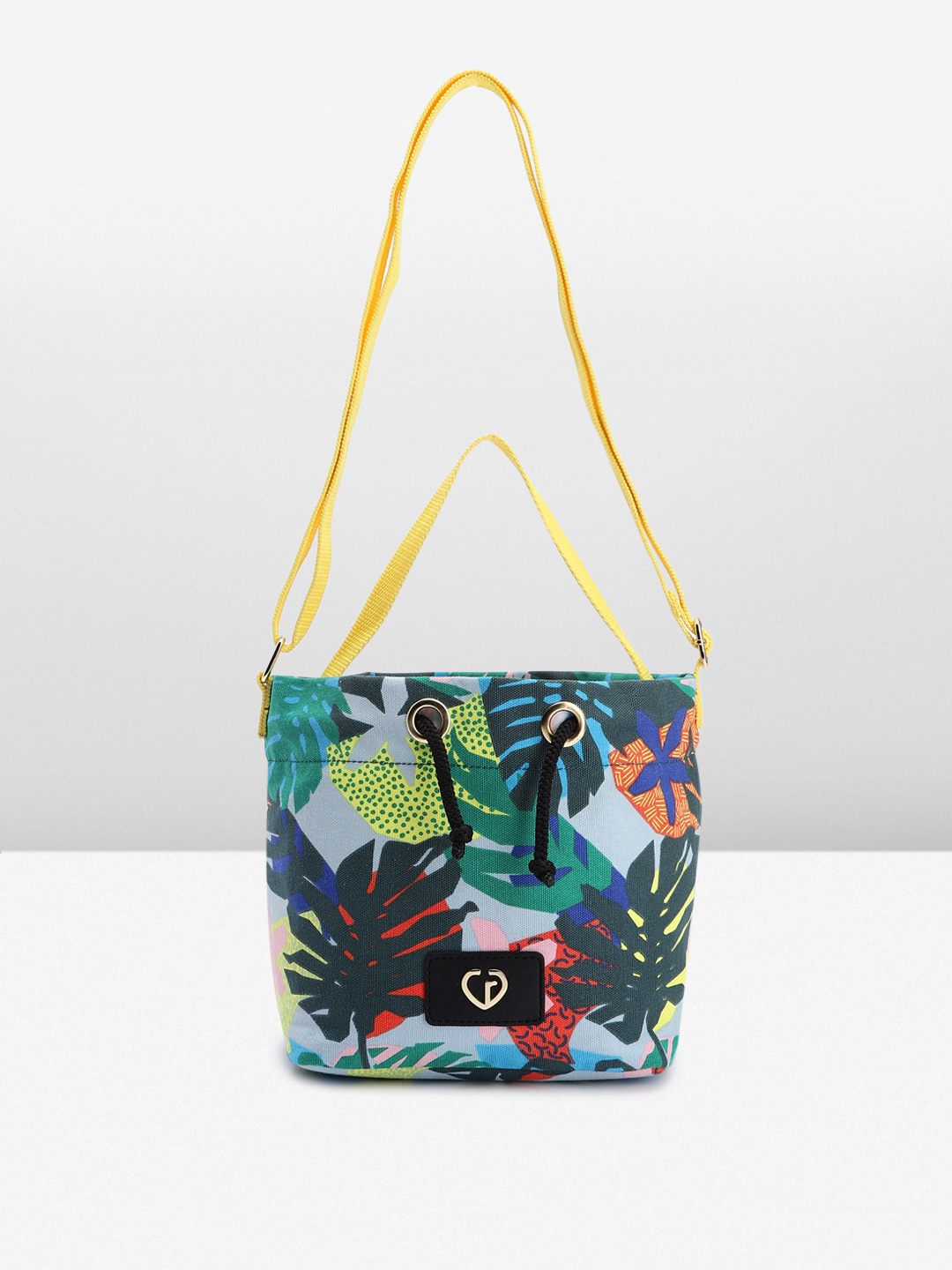 

Caprese Floral Printed Structured Sling Bag, Multi