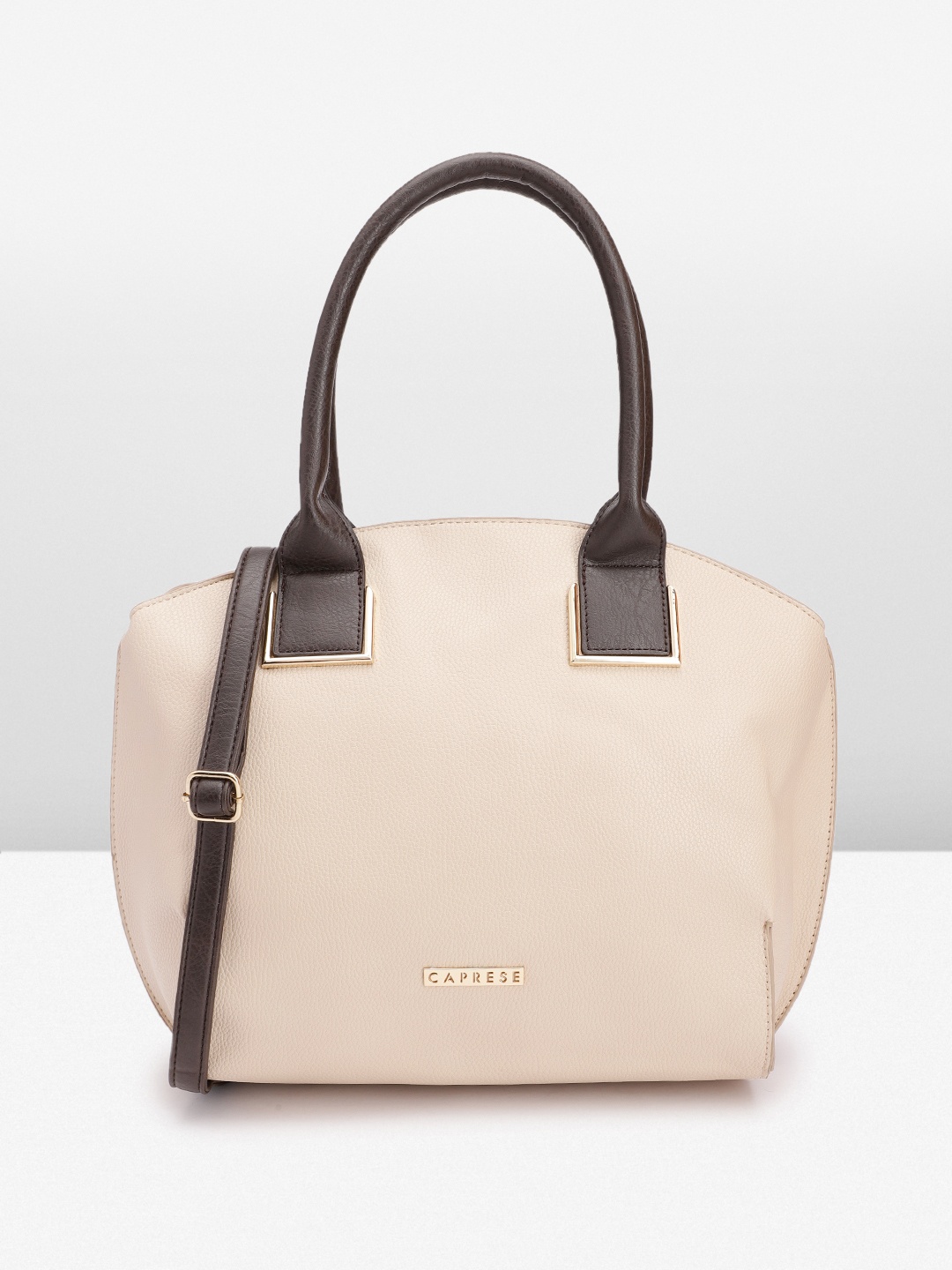 

Caprese Structured Shoulder Bag, Beige