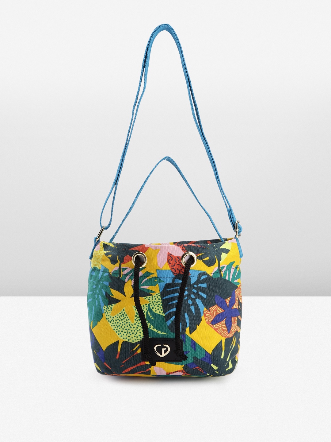 

Caprese Floral Printed Structured Sling Bag, Multi