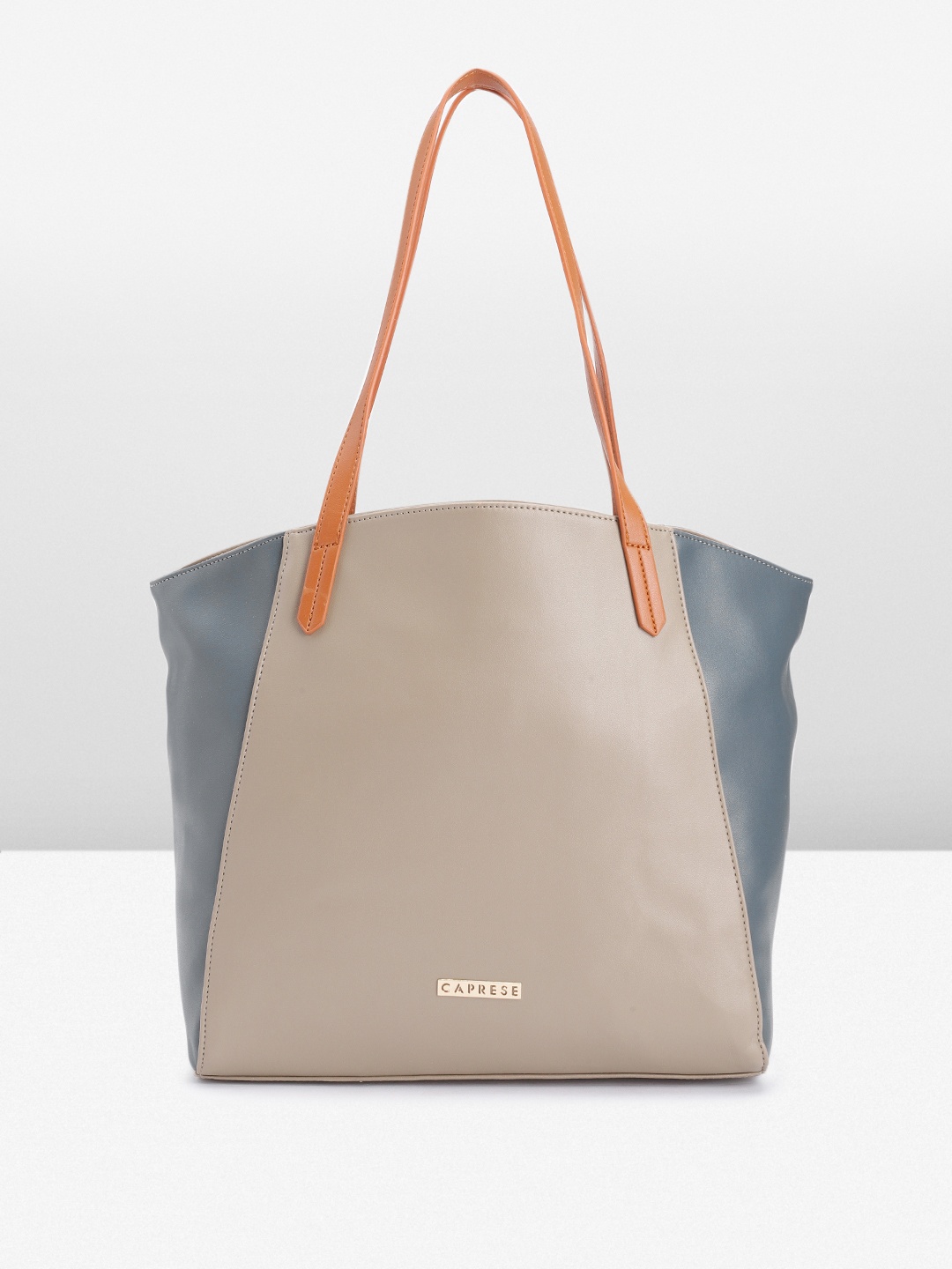 

Caprese Colourblocked Oversized Structured Shoulder Bag, Grey