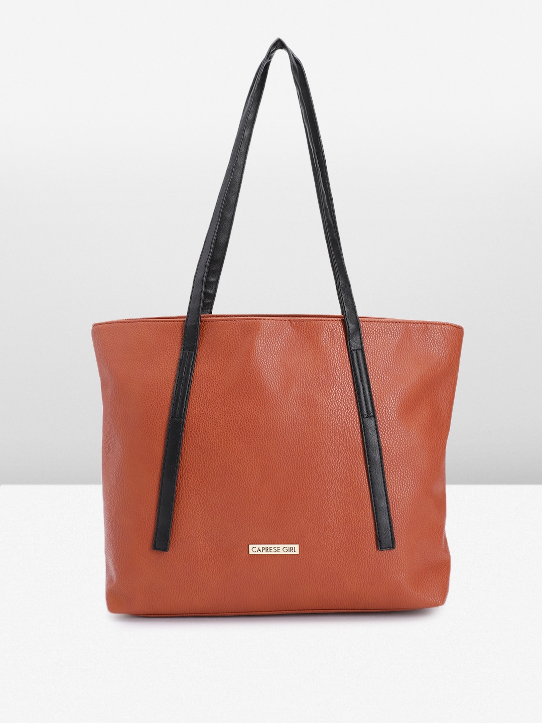 

Caprese Textured Oversized Structured Shoulder Bag, Tan