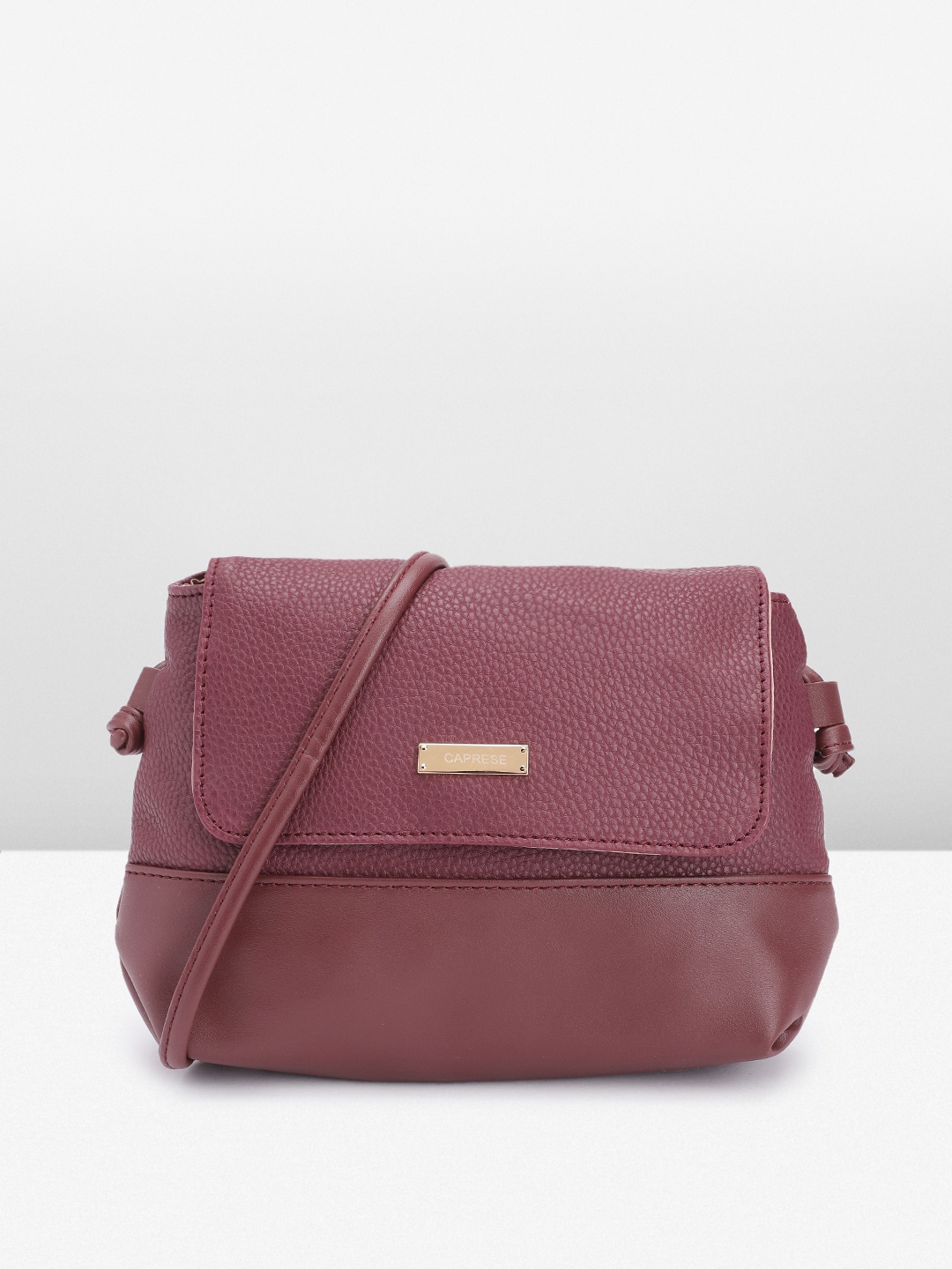 

Caprese Abstract Textured Sling Bag, Purple