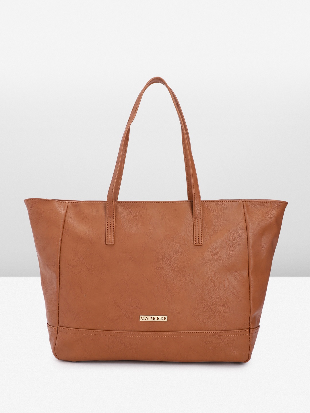 

Caprese Textured Oversized Structured Shoulder Bag, Brown