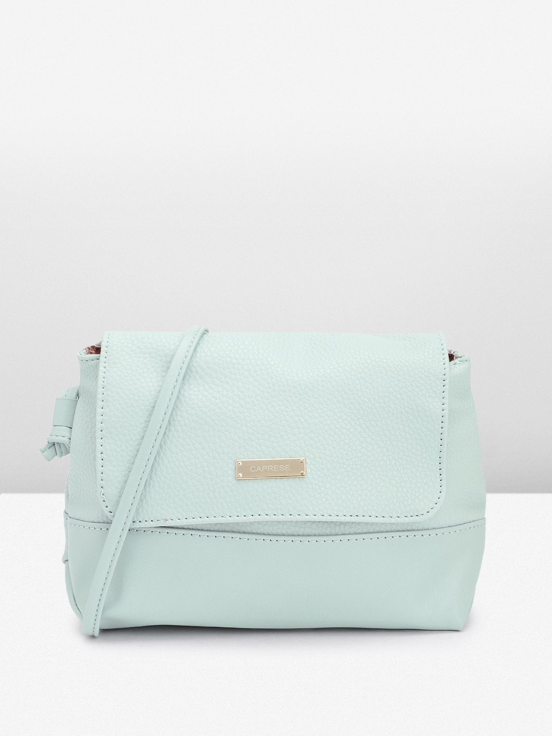

Caprese Women Solid Sling Bag, Sea green