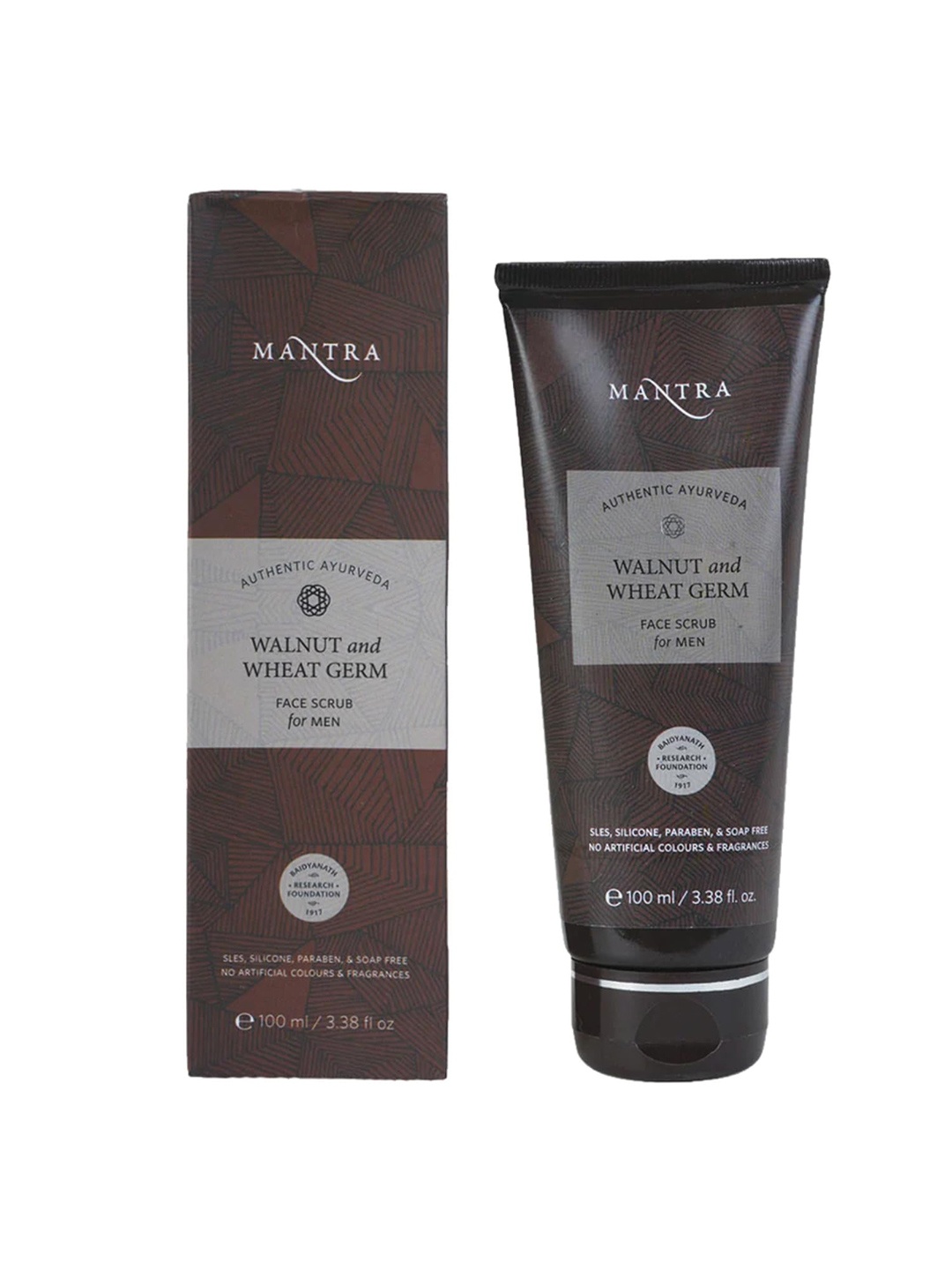 

Mantra Herbal Men Walnut & Wheat Germ Face Scrub 100ml, Black