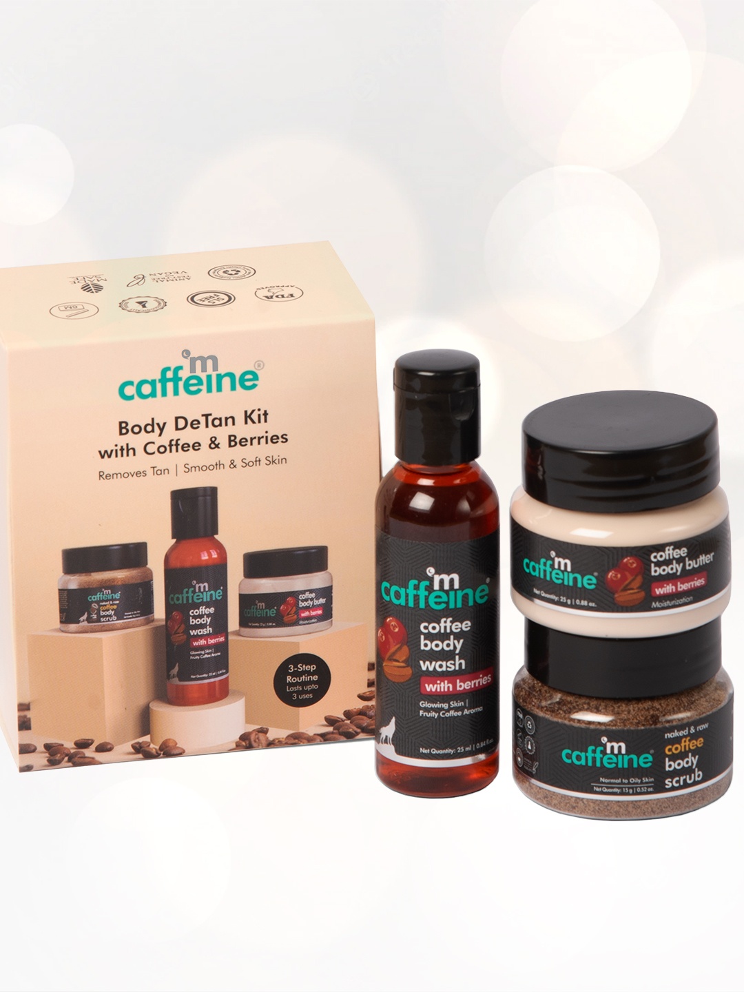 

MCaffeine Energizing Travel Gift Set, Brown