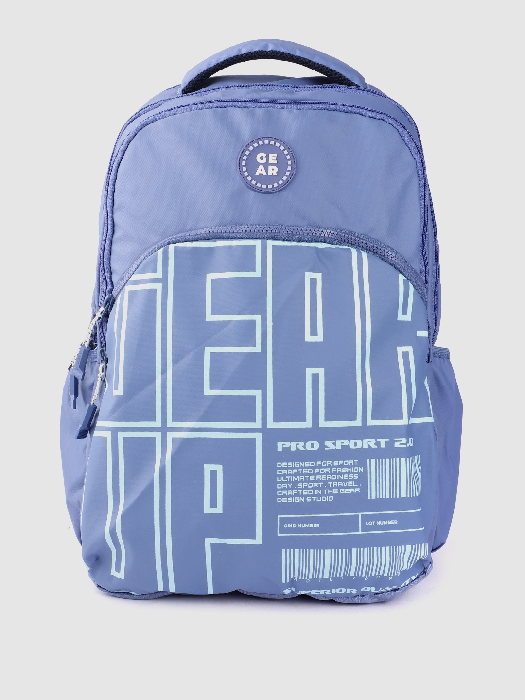 

Gear Unisex Typography Printed Backpack 38L, Purple