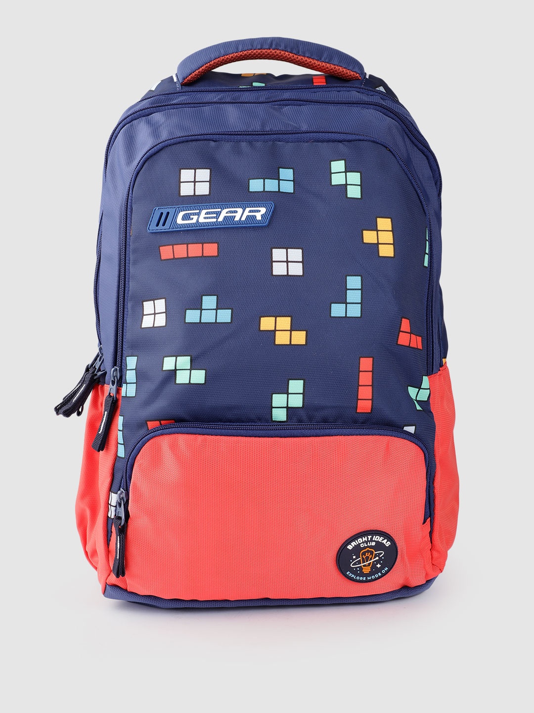 

Gear Kids Colourblocked & Printed Backpack- 21.5 L, Blue