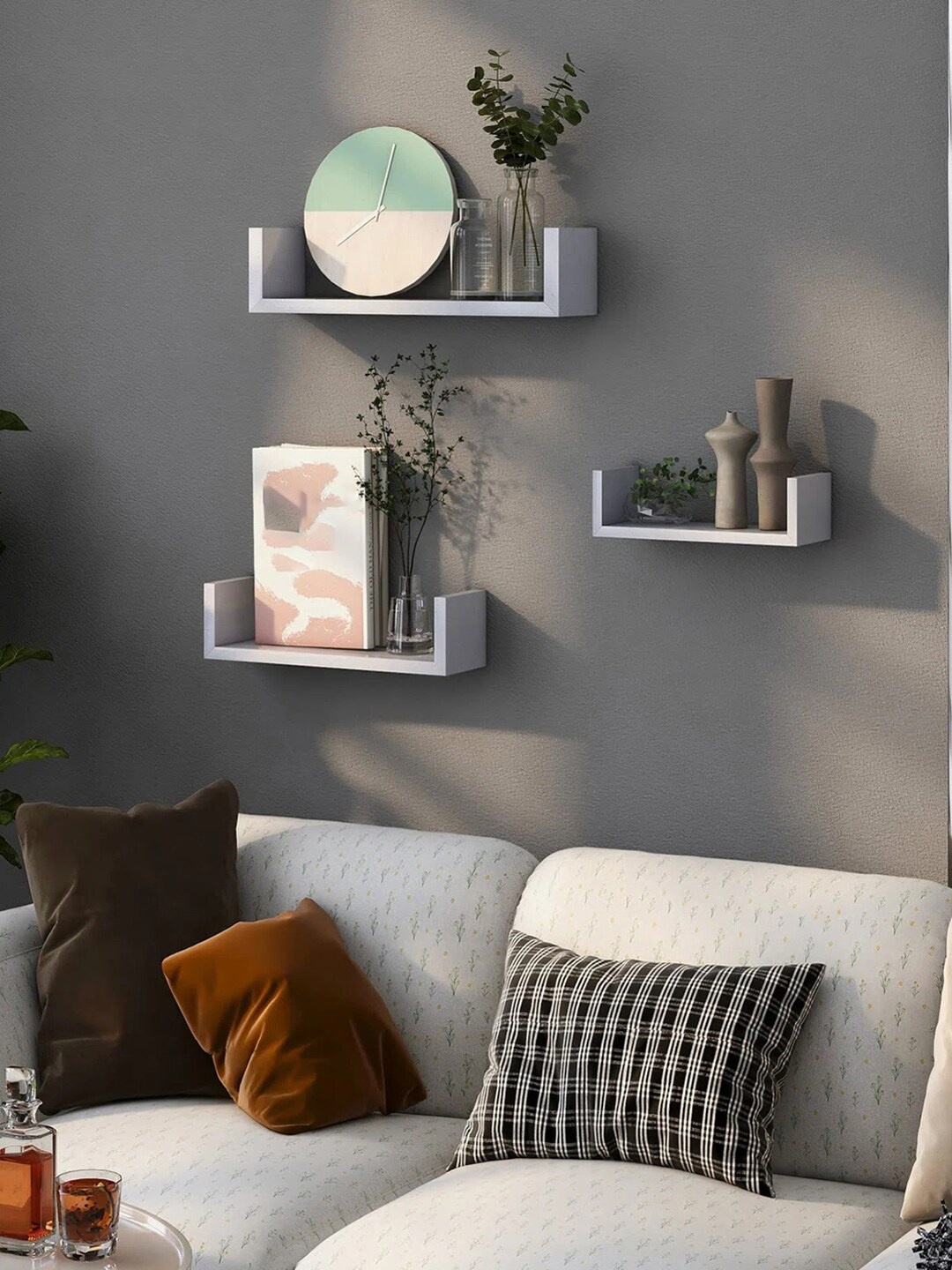 

RANDOM 3 Pieces Basic Wall Shelves, White