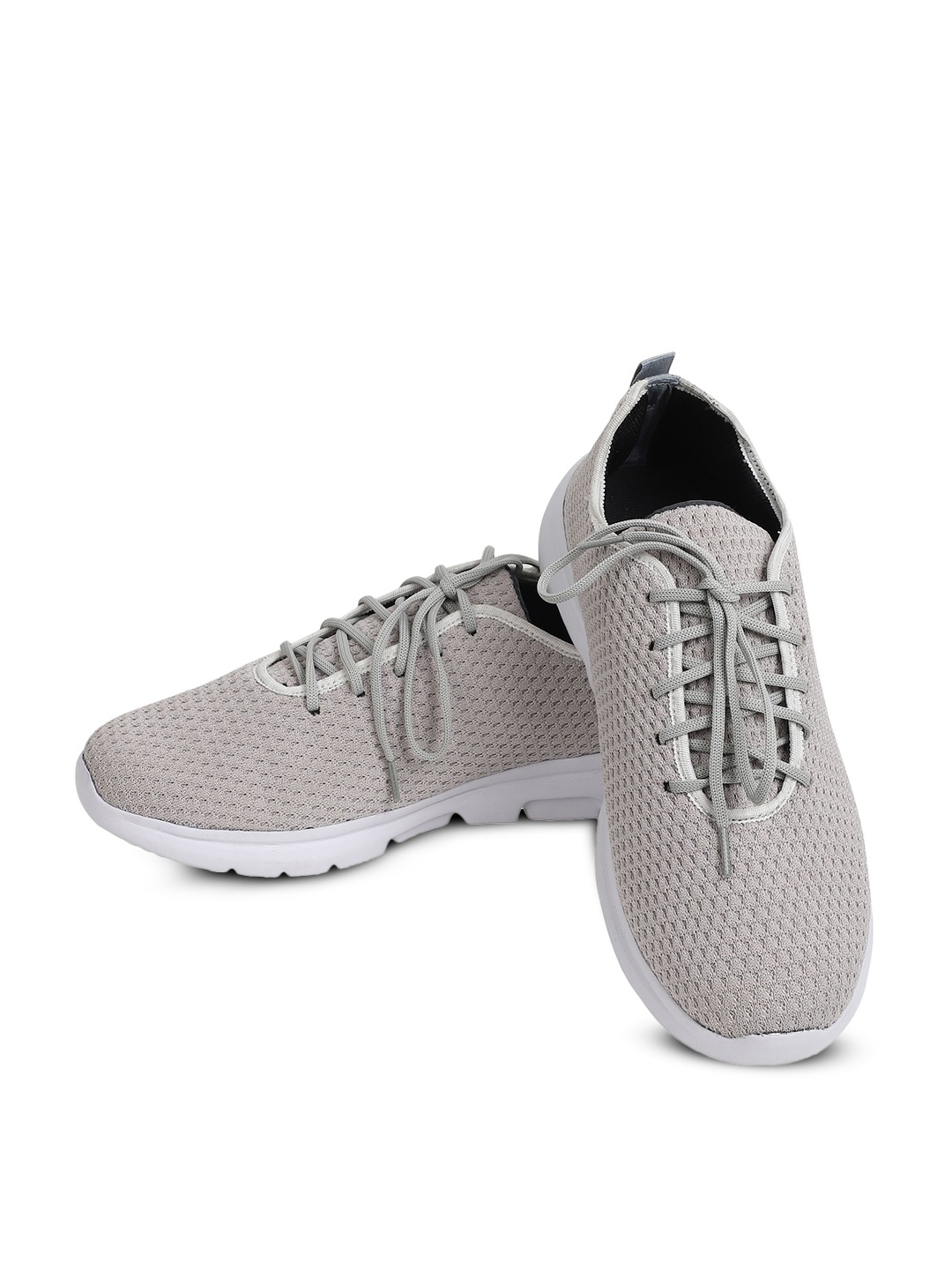 

TPENT Men Mesh Running Non-Marking Anti-Odour Lace-Up Shoes, Grey