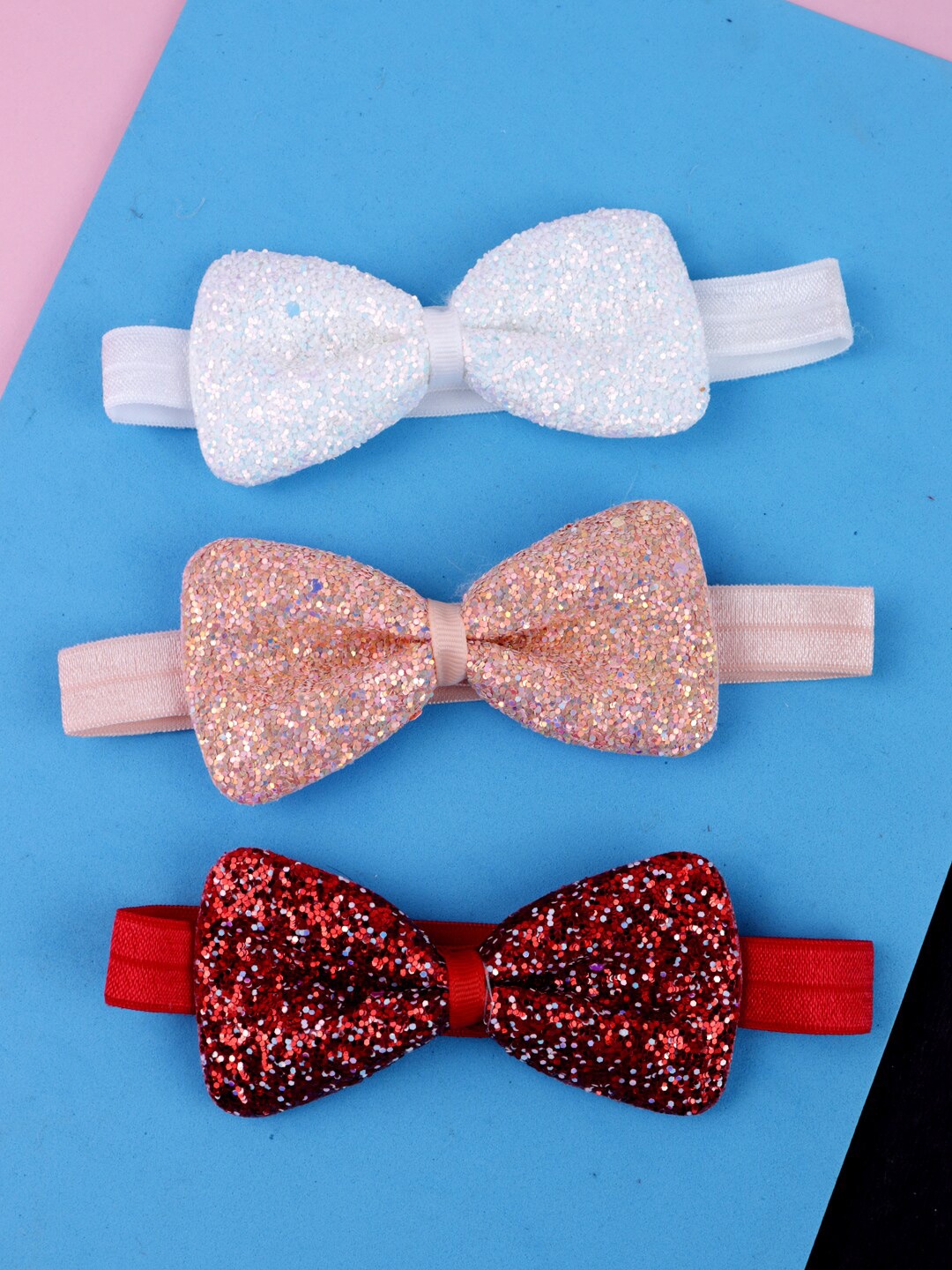 

FIMBUL Girls Set Of 3 Bow Embellished Hairbands, Red