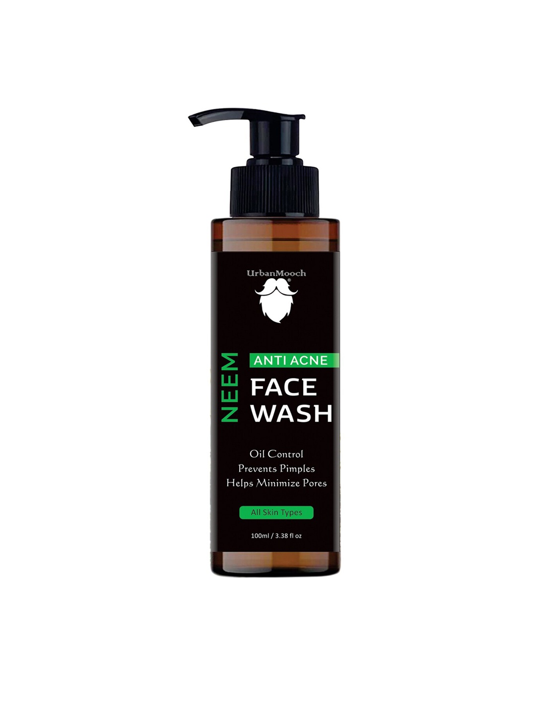 

UrbanMooch Men Anti Acne Neem Face Wash For Oil Control & For Prevents Pimples - 100ml, Green