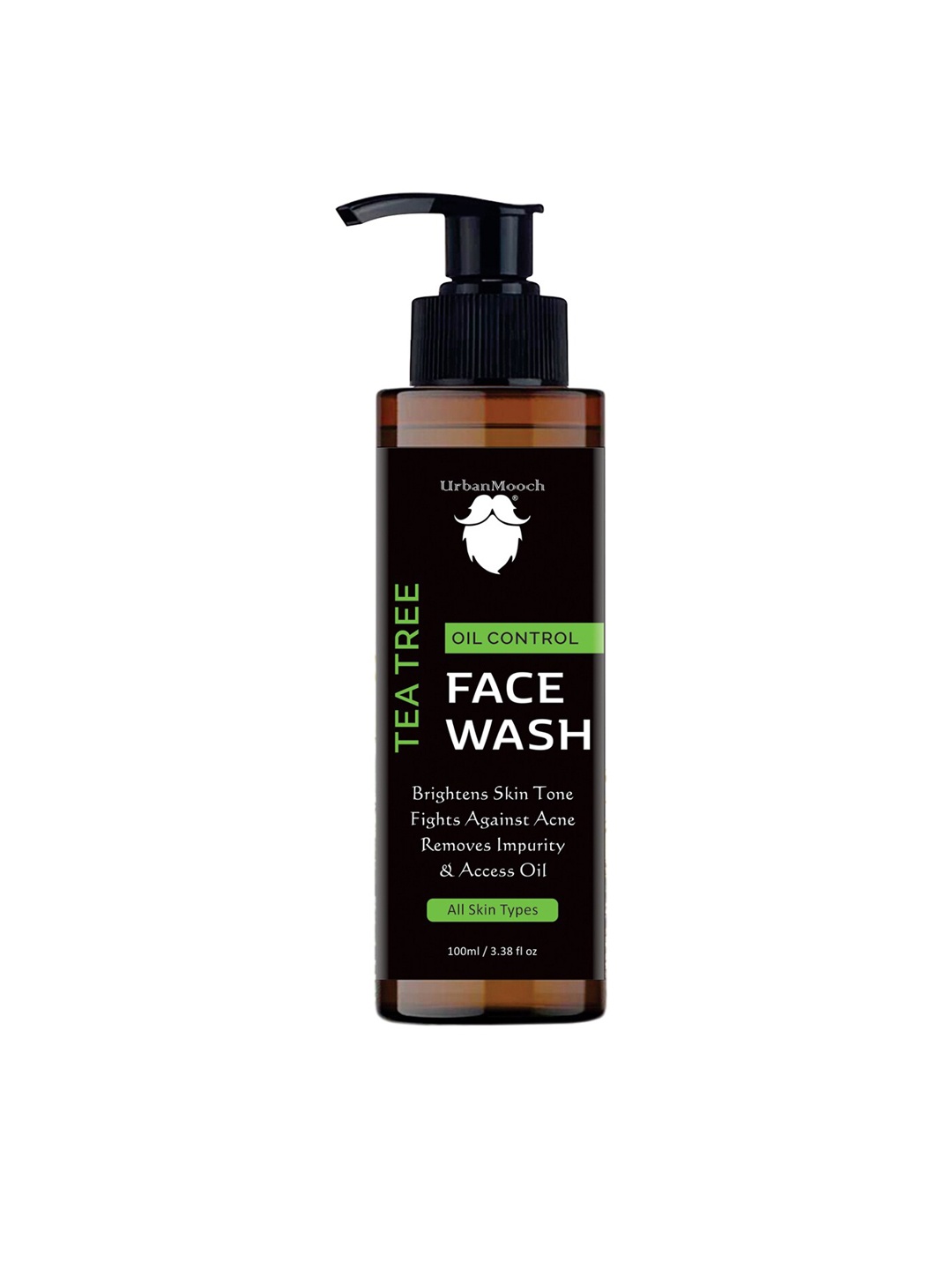 

UrbanMooch Men Tea Tree Oil Control Face Wash-100ml, Green