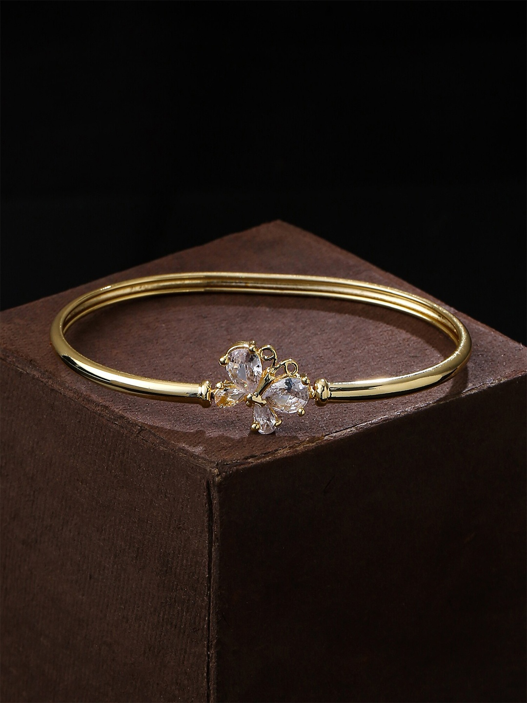 

Yellow Chimes Women Crystals Gold-Plated Bangle-Style Bracelet