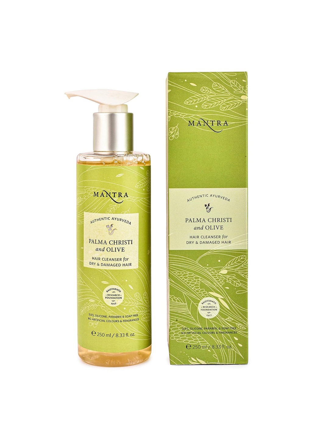 

Mantra Herbal Palma Christi & Olive Hair Cleanser For Dry & Damaged Hair 100ml, White