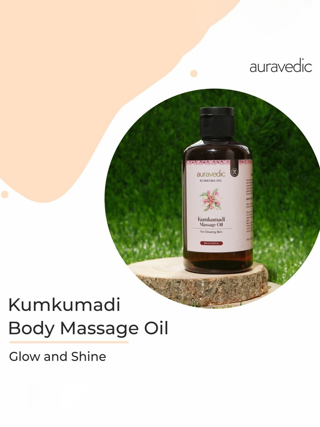 

Auravedic For Glowing Skin Kumkumadi Body Massage Oil-200ml, Orange