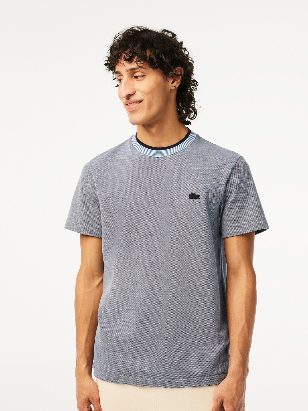 

Lacoste Round Neck Pure Cotton T-shirt, Blue