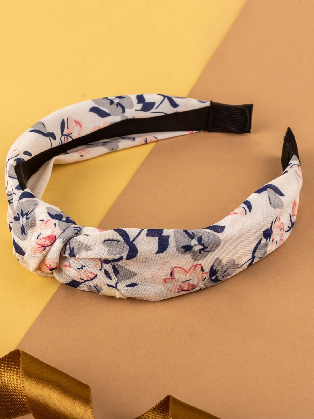 

Jewelz Women Floral Printed Hairband, White