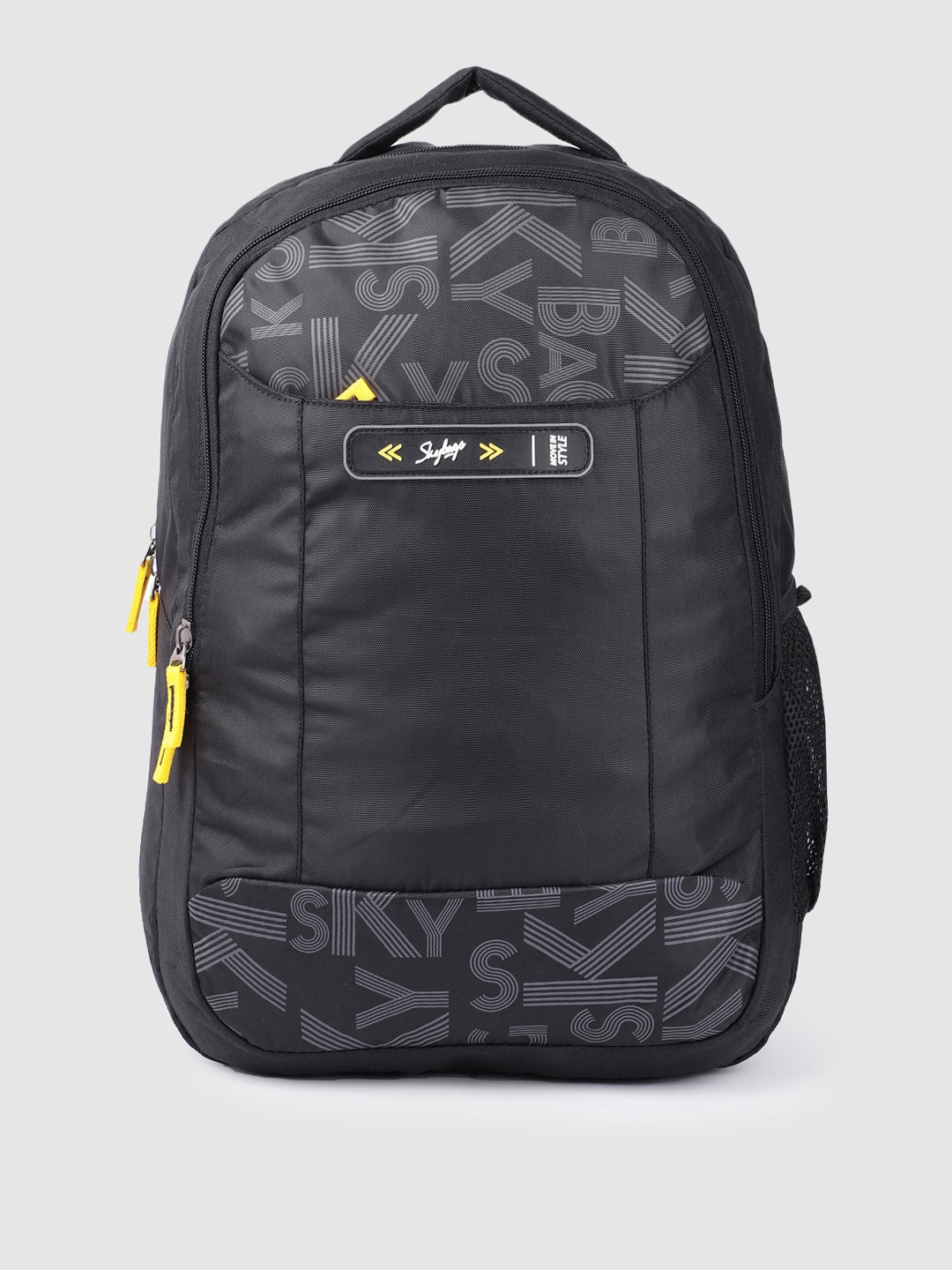 

Skybags Unisex Brand Logo Print & Applique Backpack, Black