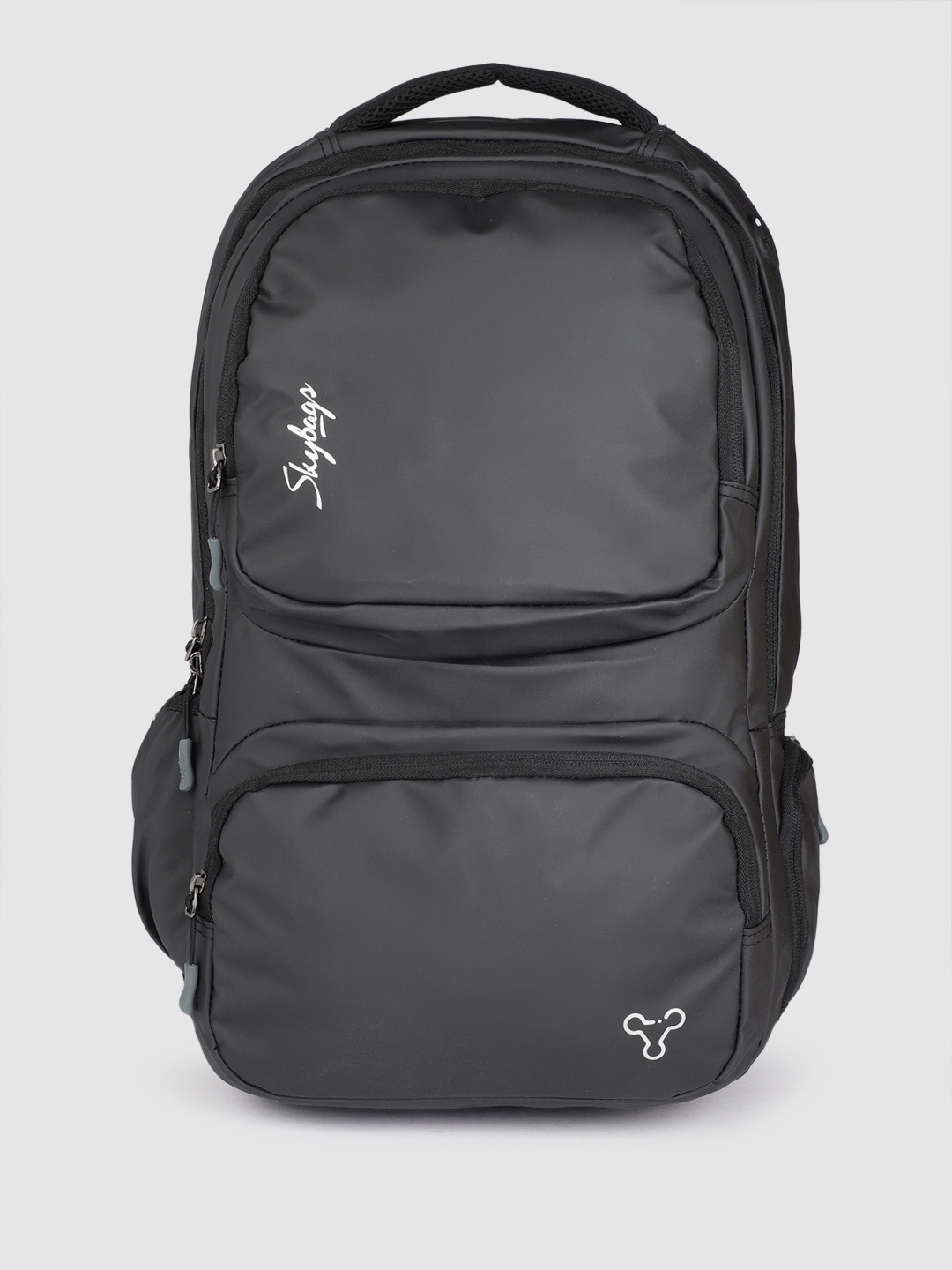 

Skybags Unisex Brand Logo Print Large Sized Backpack with Hip Strap, Black
