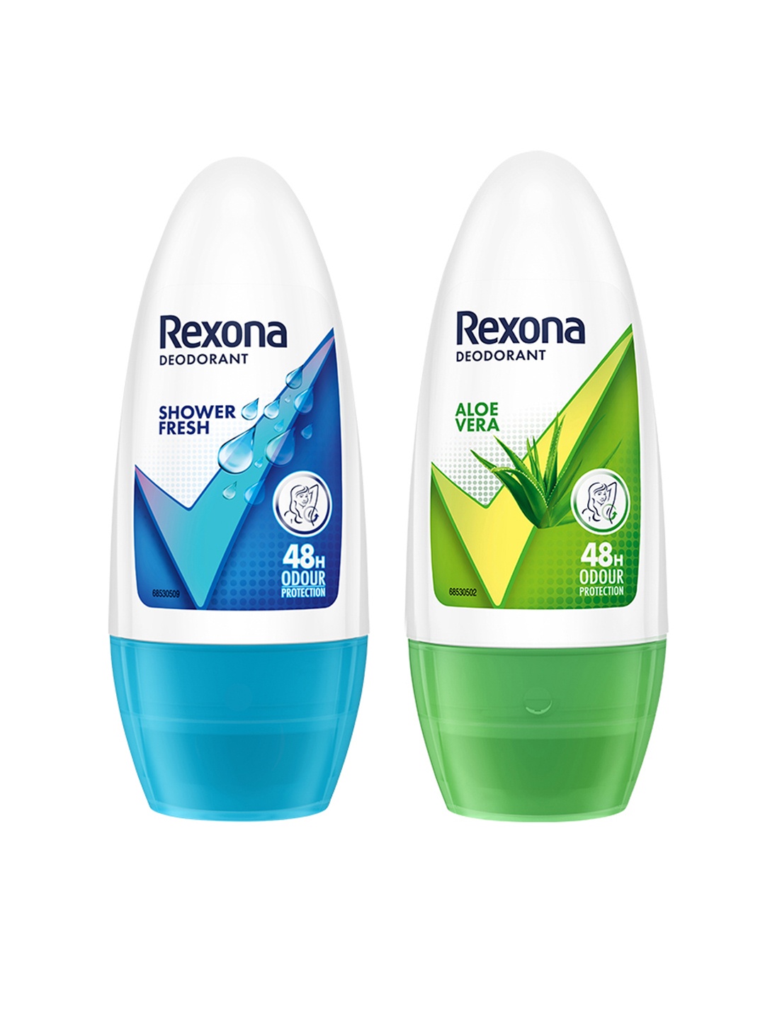 

REXONA Set Of 2 Underarm Roll-On Deodorant 50ml Each - Shower Fresh + Aloe Vera, Blue