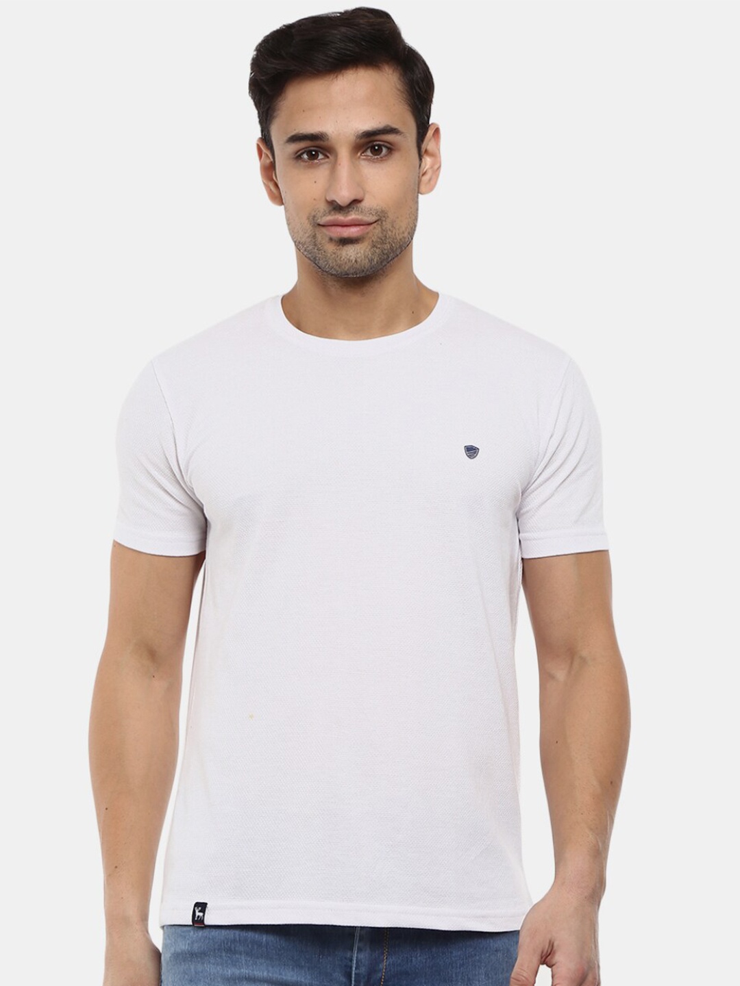 

V-Mart Cotton Slim Fit T-shirt, White