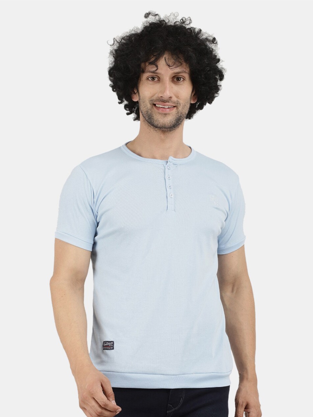 

V-Mart Henley Neck Slim Fit T-shirt, Blue