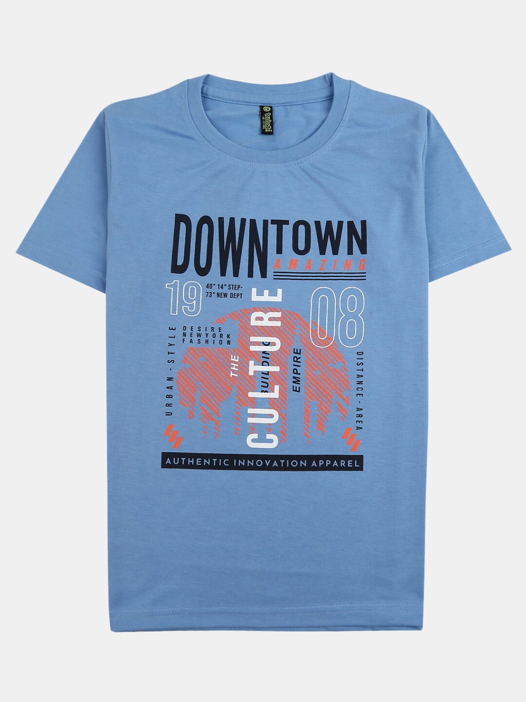 

V-Mart Boys Typography Printed Cotton T-shirt, Blue