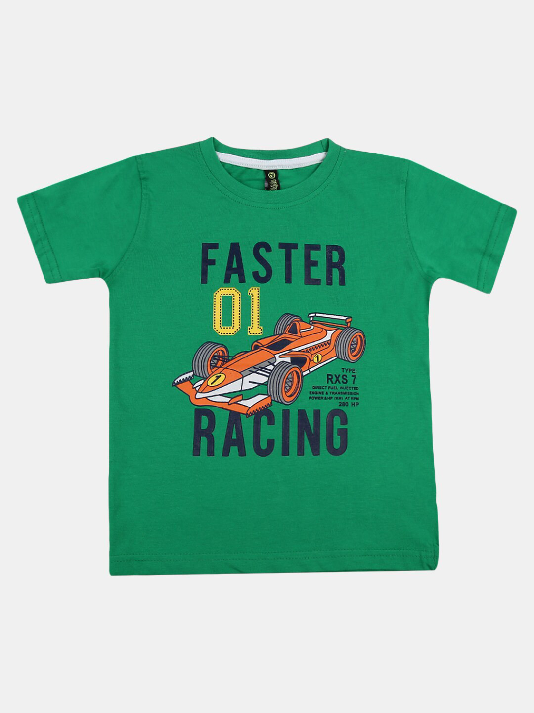 

V-Mart Boys Typography Printed Cotton T-shirt, Green