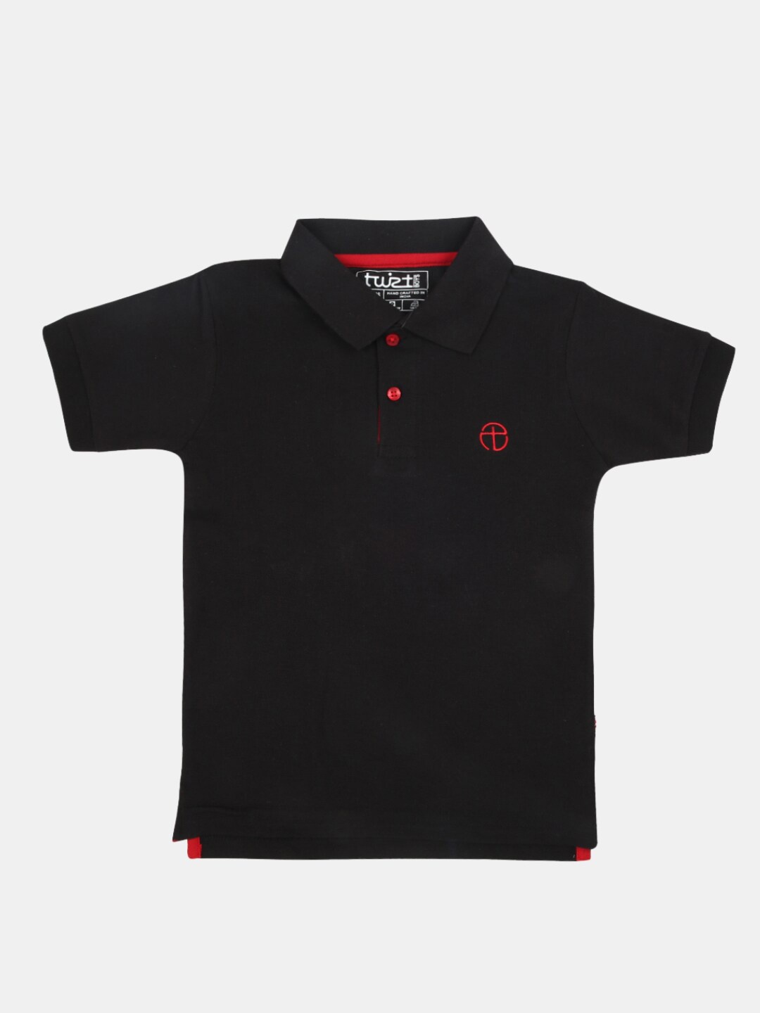 

V-Mart Boys Polo Collar Cotton T-shirt, Black