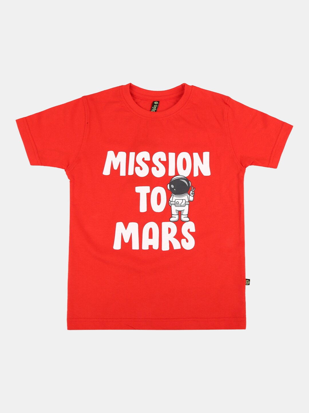 

V-Mart Boys Typography Round Neck Cotton T-shirt, Red