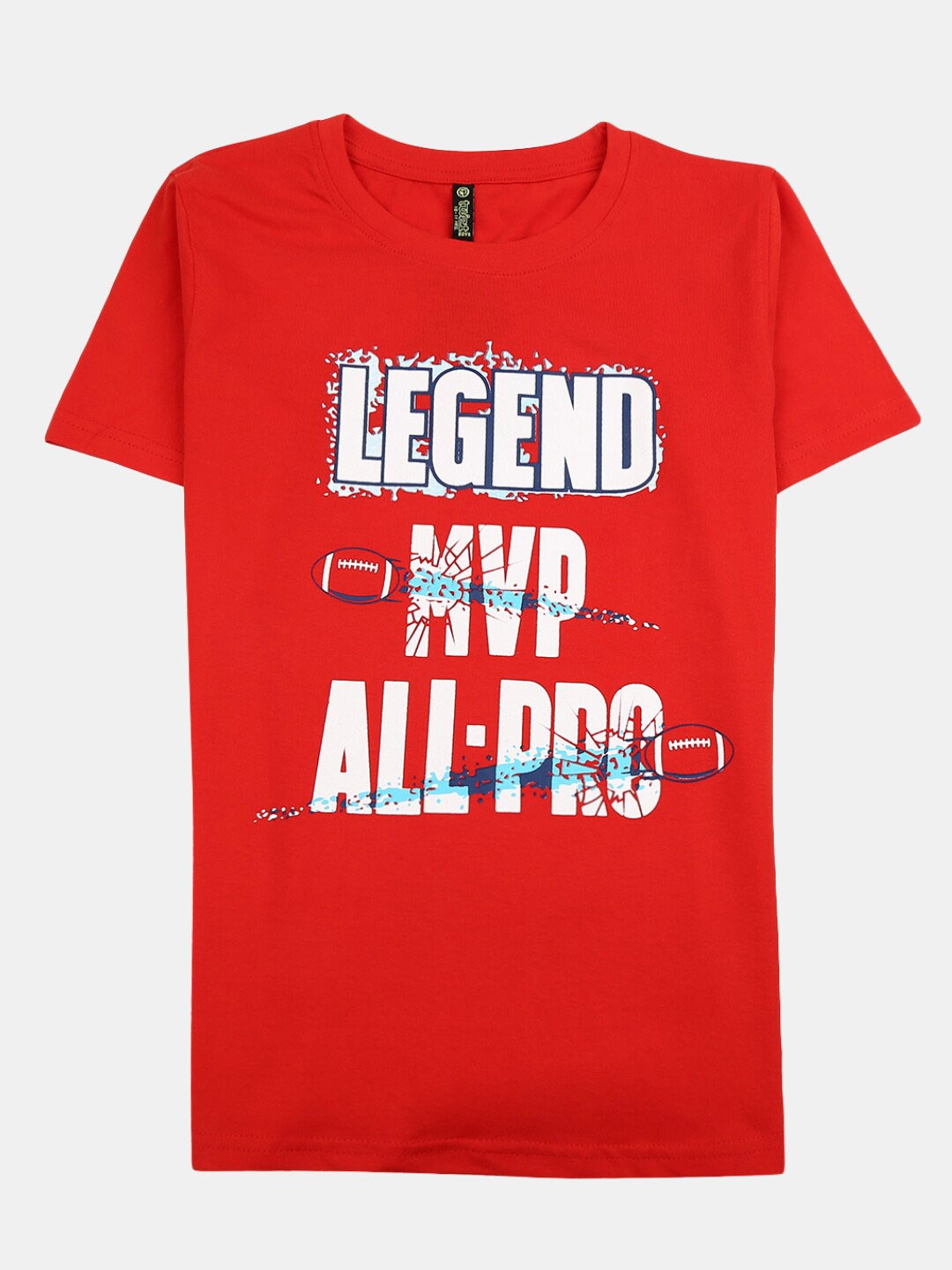 

V-Mart Boys Typography Printed Cotton T-shirt, Red
