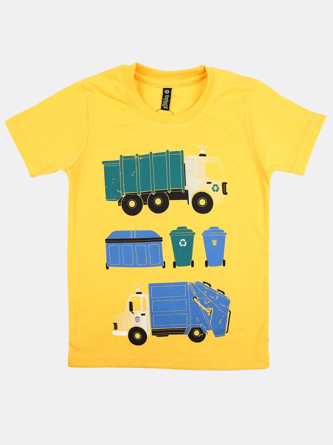 

V-Mart Boys Graphic Printed Round Neck Cotton T-shirt, Yellow