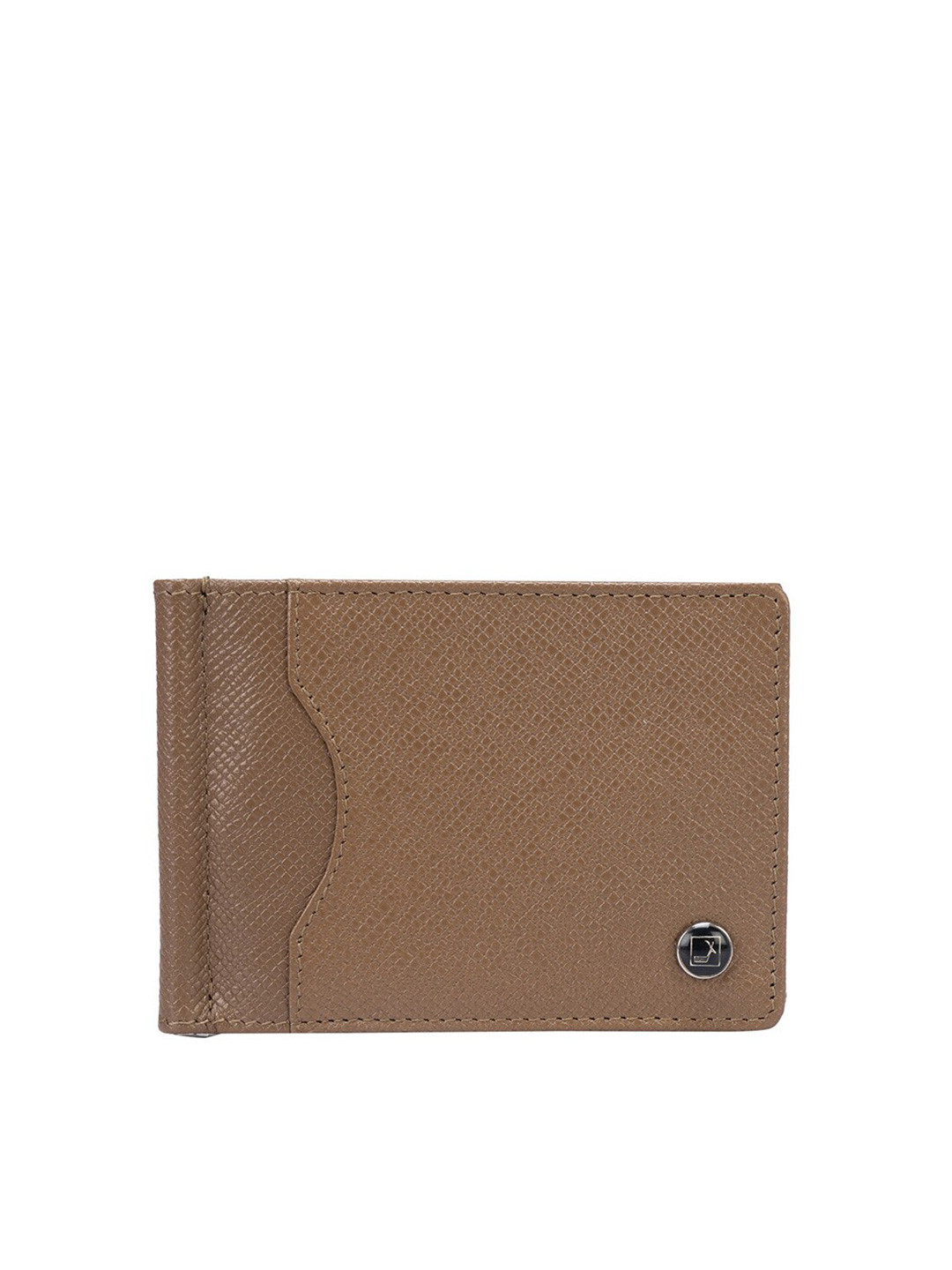 

Da Milano Textured Leather Money Clip, Brown