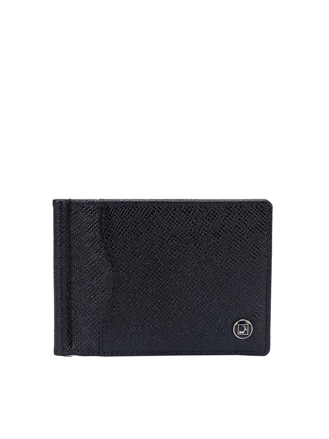 

Da Milano Textured Leather Money Clip, Black