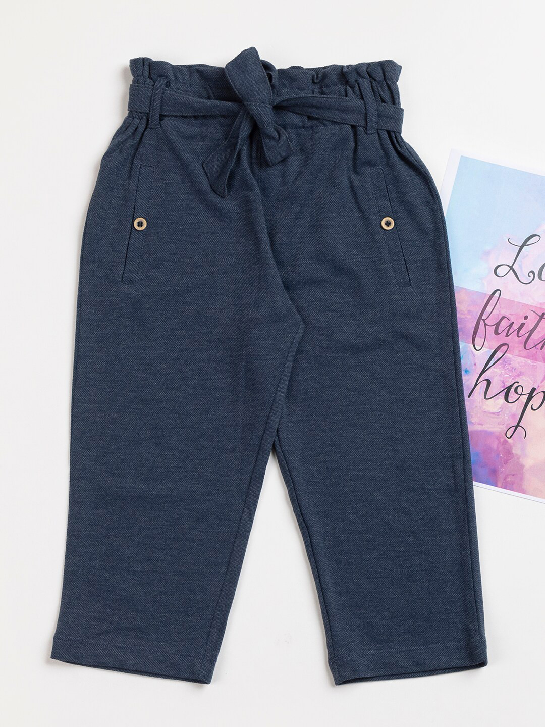 

PAMPOLINA Girls Navy Blue Capris